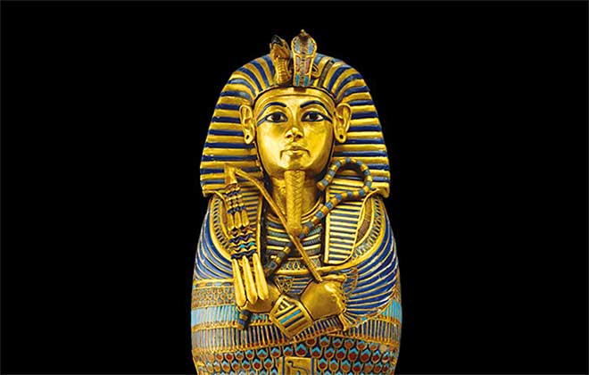 Ancient Egyptian gold Tutankhamun figure