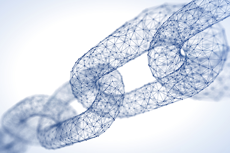 Interlocking chain made of data