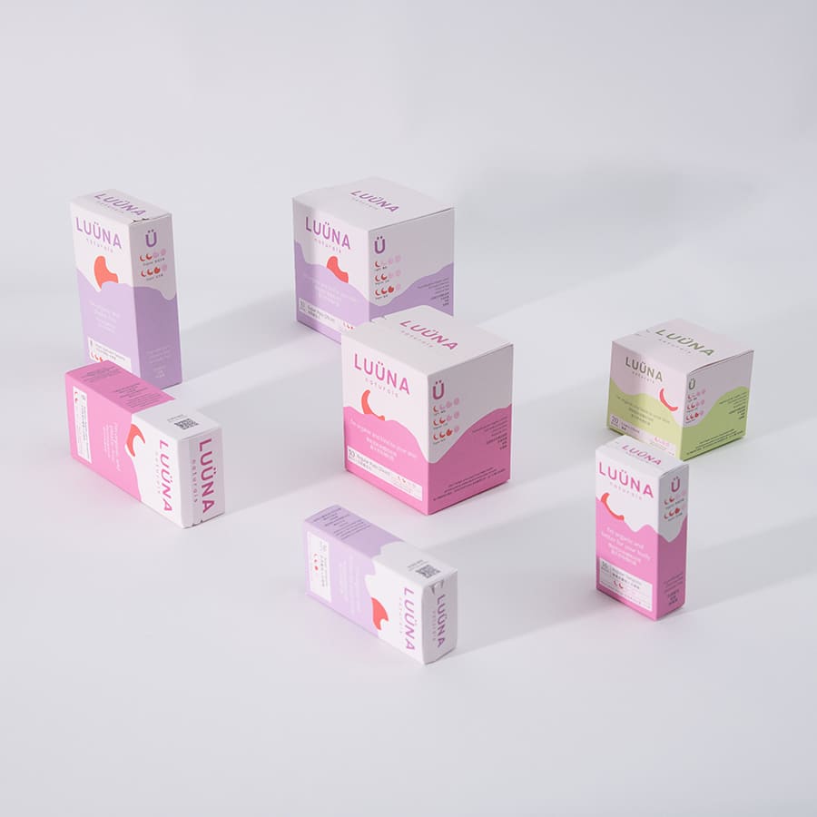 Small boxes of period products
