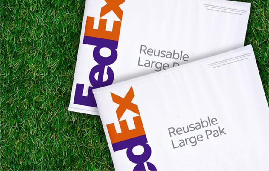FedEx reusable and recyclable packaging