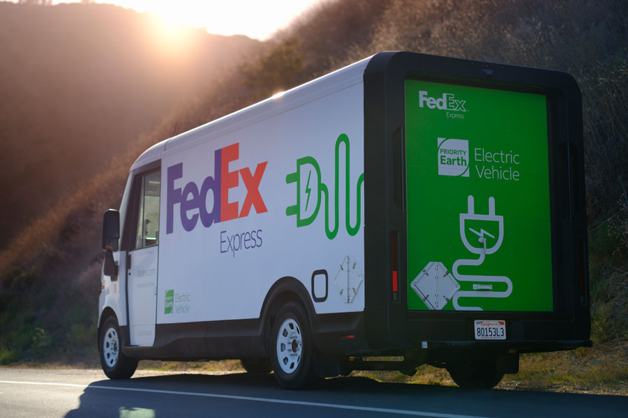 FedEx-electric-truck-on-road