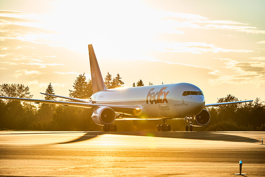 FedEx aircraft on the ramp