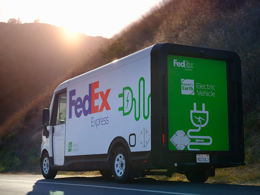 FedEx Express priority earth electric vehicle
