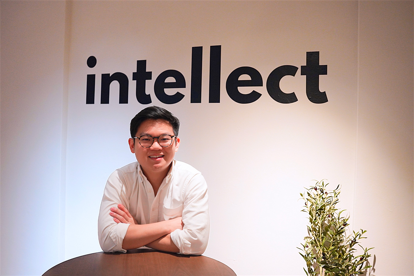 Theodoric Chew, co-founder and CEO of Intellect standing in white shirt